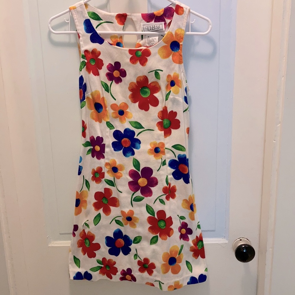 Multi color flower summer dress